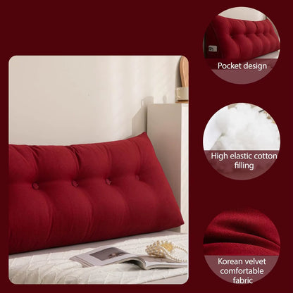 European Headboard Cushion Triangular Pillow with Filler Removable Reading Backrest Support Wedge Comfort Waist Pillow 침대용 등받이