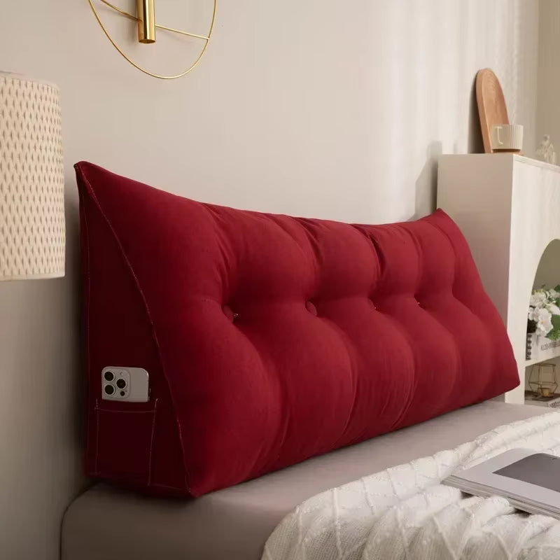 European Headboard Cushion Triangular Pillow with Filler Removable Reading Backrest Support Wedge Comfort Waist Pillow 침대용 등받이