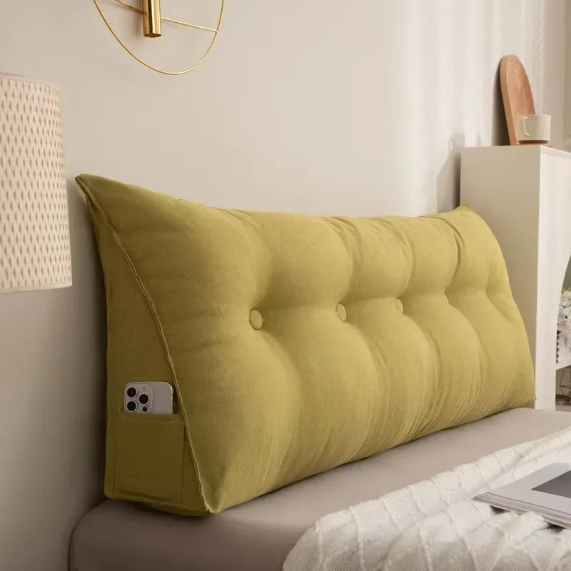 European Headboard Cushion Triangular Pillow with Filler Removable Reading Backrest Support Wedge Comfort Waist Pillow 침대용 등받이